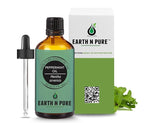 Earth N Pure Peppermint Essential Oil (Pudina Oil) Undiluted, Natural and Therapeutic Grade with Glass Dropper - 50 ml