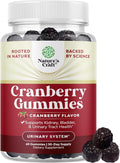 Natural Cranberry Gummies for Women and Men - Extra Strength Delicious Antioxidant Cranberry Chews for Urinary Tract Health Kidney Support Bladder & Immune Health - Vegan Gluten & Gelatin Free - 60ct