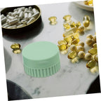 minkissy 4pcs Daily Pill Storage Organizer Portable Pill Box Wide Mouth Silicone Travel Case for Eye Shadow Jars