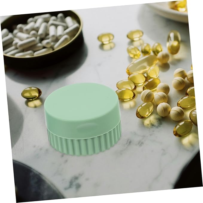 minkissy 4pcs Daily Pill Storage Organizer Portable Pill Box Wide Mouth Silicone Travel Case for Eye Shadow Jars