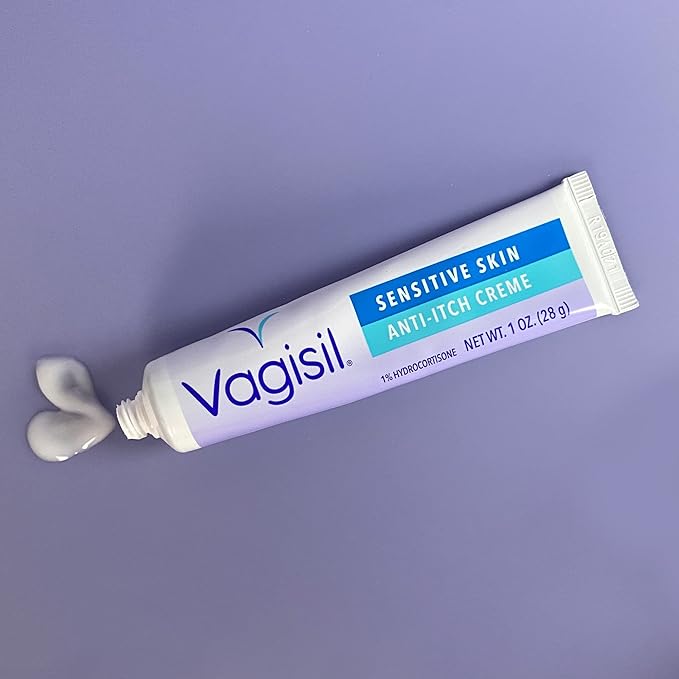 Vagisil Feminine Anti-Itch Cream for Women, Sensitive Skin Formula with Hydrocortisone, Helps relieve Yeast Infection Irritation, Gynecologist Tested, Soothes & Cools, 1oz (Pack of 4)