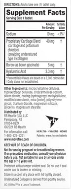 Move Free Ultra Triple Action Joint Support Supplement - Type II Collagen Boron & Hyaluronic Acid - Supports Joint Comfort, Cartiliage & Bones in 1 Tiny Pill Per Day, 30 Tablets (30 servings)*