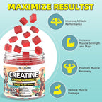 Creatine Monohydrate Gummies HMB Supplements for Men - Creatine and HMB Supplement for Boost Strength Performance Build Muscle Supports and Muscle Growth & Recovery