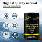 Shilajit Gummies | Alpha Gummies for Men | Lab Tested I No Added Sugar | Ashwagandha, Gokshura | Fulvic Acid & 85+ Trace Minerals for Men, Women | Non-GMO | 60 Gummy