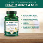 Purity Products H.A. Joint and Skin Super Formula Biocell Collagen w/Hyaluronic Acid Supports Healthy Joint Flexibility, Healthy Synovial Fluid, and Lubrication - 5-Loxin - 90 Capsules (1)