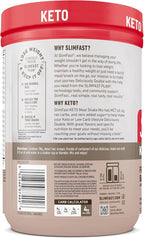 SlimFast Keto Meal Replacement Shake, Fudge Brownie Batter, Low Carb Keto Protein Powder with Collagen & Whey, No Sugar Added, Gluten Free, Weight Loss Support, 10-Serving Canister
