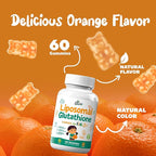 Liposomal Glutathione Gummies for Kids - Vitamin C Supplement for Healthy Immune Support Antioxidants & Detox - Sugar Free Vegan Non GMO