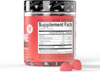 Creatine Monohydrate Gummies, 5g Creatine per Serving, Sugar-Free Creatine Supplement for Strength, Lean Muscle & Cognitive Support, Sour Strawberry, 120 Gummies