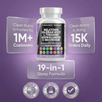 Clean Nutraceuticals Melatonin 10mg Valerian Root L Theanine 200mg Ashwagandha - Sleep Support for Women & Men with Magnesium Complex, Lemon Balm, Chamomile, & Passion Flower - 60 Caps