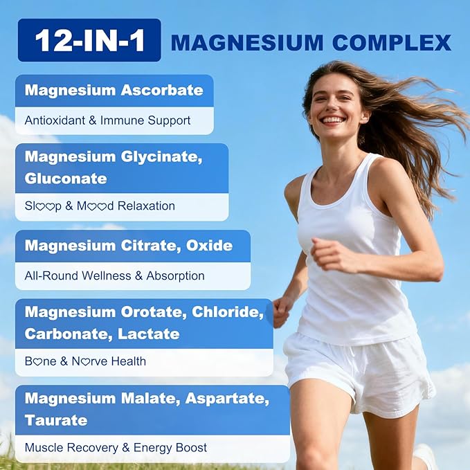 180 Count | Magnesium Complex Gummies for Women & Men, 12 Forms of Magnesium (Glycinate, Citrate& More), Magnesium Supplement with Ashwagandha – Supports Sl♡ep, Bone, Energy, Raspberry Flavor