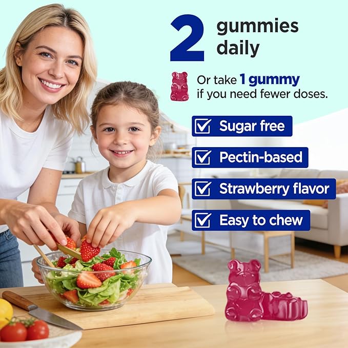 Zinc Gummies Sugar Free, Zinc Picolinate 50mg Highly Absorbable Zinc Supplement for Kids & Adults, Support Immune System, Skin Health, 120 Gummies