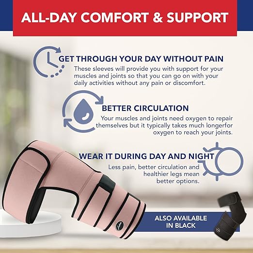 Dr. Arthritis Doctor Developed Hip Support Brace - Hip Support For Men & Women With Doctor Handbook (S/M, Pink)