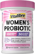 Probiotics for Women 30 Strains, 100 Billion CFU Vaginal Probiotics with Digestive Enzymes, Prebiotics & Cranberry for Urinary Tract Health, pH Balance, 30 Veggie Capsules