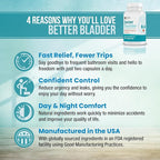 Better Bladder Control Supplement for Women & Men – Bladder Support Supplement to Help Reduce Urinary Leaks, Frequency & Urgency - 60 Count (1 Bottle)