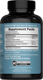 NeoCell Hyaluronic Acid Complex 900mg | 120 Capsules | with BioActive Collagen Peptides & MSM | Premium Grade Formula