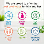 Probiotics 120 Billion CFUs 18 Strains, 3 Prebiotics & Digestive Enzymes for Men Women,Digestive & Immune Support,Shelf Stable Non-GMO 60 Capsules