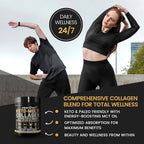 Keto Multi Collagen Peptides 16.2 oz - Bone Broth Protein Powder, with 5 Types Hydrolyzed Collagen, MCT Oil & Biotin for Skin, Joints, Hair & Nails, Unflavored Collagen Powder