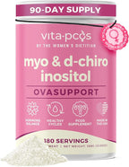 VITA-PCOS Myo-Inositol & D-Chiro Inositol Supplement for Women – 90 Day Supply Fertility Supplements for Women, PCOS Supplements, OvaSupport with 40:1 Ratio MyoInositol 2000mg & D-Chiro 50mg, 13.02oz