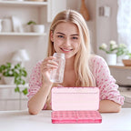 Zoksi Monthly Pill Organizer 1 Time a Day, 30 Day Pill Box Organizer Once a Day, One Month Large Pill Case for Travel, 31 Day Daily Medcine Container for Vitamins, Supplement & Medication (Pink)