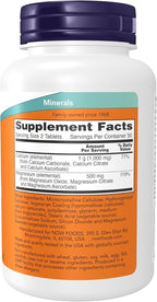 NOW Foods Supplements, Calcium & Magnesium 2:1 Ratio, High Potency, Supports Bone Health*, 100 Tablets