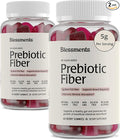 Prebiotic Fiber Gummies for Adults & Kids with No Added Sugar- 5g (60 Count-2 Pack) High Fiber Supplement Gummies - Vegan - Keto Friendly - Digestive Health Supplements