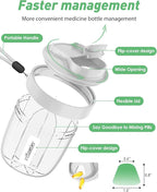 Pill Organizer,Pill Dispenser with 7 Large Compartments,Portable Pill Box for Travel, Anti-Mix Design & Wide Opening Design, Easy Access to Vitamin Dispenser, Includes 20 Blank Stickers（Grey）