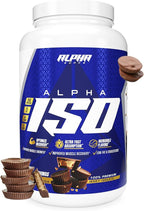 Alpha Supps ISO, Low Carb 100% Whey Protein Isolate Powder, 25 Grams Per Serving, Helps Support Muscle Growth, Low Sugar and Gluten Free (Chocolate Peanut Butter, 2 lb)