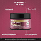 Inositol Powder - Myo & D-Chiro Inositol + Folate and Vitamin D - 40:1 Ratio - 45 Day Supply - Regular Menstrual and Fertility Support | Great Alternative to Capsules