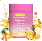 Her Juicy Feminine Probiotics Gummies for pH Balance - Slippery Elm, Lactobacillus Blend - Gut & Immune Support - Pineapple Gummies, 60 Count (Pineapple)