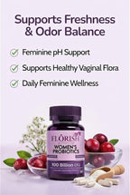 Feminine Probiotics for Women–Vaginal Odor Flora Control & pH Balance, 100 Billion CFU, 32 Strains, Organic Cranberry Extract + D-Mannose Prebiotic for Healthy Gut UTI PMS Yeast Support. 60 Vegan Caps