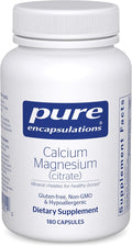 Pure Encapsulations Calcium Magnesium (Citrate) - 240 g Calcium & 240 g Magnesium - Bone Health Support - Non-GMO & Vegan - 180 Capsules