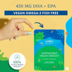 Calgee Vegan Omega 3 Supplement, 450mg DHA & EPA Fatty Acids from Algae Oil, Plant-Based Fish Oil Alternative, Carrageenan-Free Softgels, Non-GMO, 120 Count
