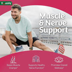 YUM-V'S Magnesium Citrate Gummies – 900mg Highly Absorbable Magnesium Gummies for Women & Men to Support Nerve, Muscle & Enzyme Function – Gluten-Free, Kosher & Raspberry Flavor (90 Count)