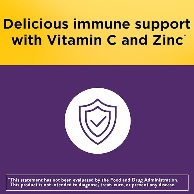 Nature Made Elderberry Gummies with Vitamin C and Zinc, Dietary Supplement for Immune Support, 60 Elderberry Gummies, 30-Day Supply
