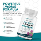 Liver Support Supplement 1,960mg – Milk Thistle, NAC, Artichoke, Turmeric & Alpha Lipoic Acid – Liver Detox & Cleanse Formula – Energy & Liver Function Support – 120 Capsules