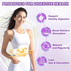 ZEBORA Probiotics for Women Digestive Health with Enzymes, Prebiotics, Vaginal Probiotics, D Mannose & Cranberry, 100 Billion CFUs Probiotic for Gut Health & Urinary Tract Balance, 180 Veggie Capsules