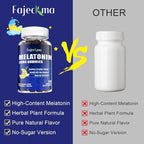 Natural Melatonin 20mg Gummies for Adults: Sugar Free Chewable Supplement with Magnesium Ashwagandha L-Theanine GABA Valerian Root Vitamin B12 Gummy - for Women Men Deep Zzz Immune Support(120Count)