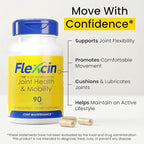 Flexcin Joint Health & Mobility Formula with CM8 (Cetyl Myristoleate) - Joint Supplements for Men and Women with Glucosamine, MSM, Collagen Type II - 90 Capsules