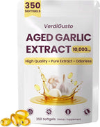 10000mg Aged Garlic Extract | 350 Softgels | Odorless Garlic Supplements | Antioxidant Support & Cognitive Function | Pure Allium Sativum 20:1 Extract | Non-GMO, Gluten-Free
