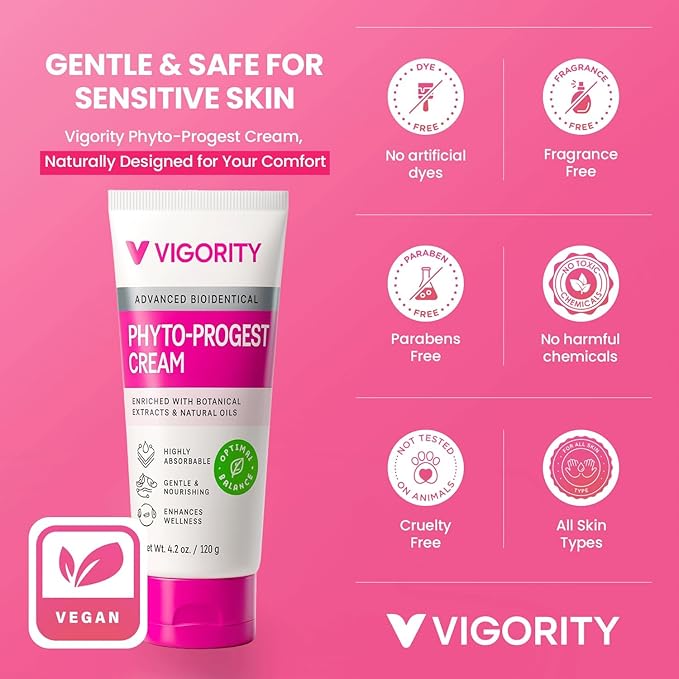 Vigority Women's Botanical Care Duo - Estro-Pro & Phyto-Pro Cream Set for Midlife Skin Comfort, Hydration & Daily Nourishing Support - Gentle, Plant-Based, Non-Irritating Formulas