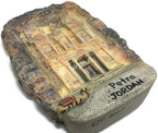 WitnyStore Tiny 2¾" Petra Archaeological City Jordan Magnet - Miniature Hand Made Resin 3D Asia Landmark Tourist Attractions Decorative Refrigerator Fridge Magnets Collectible Traveler Souvenirs Gifts