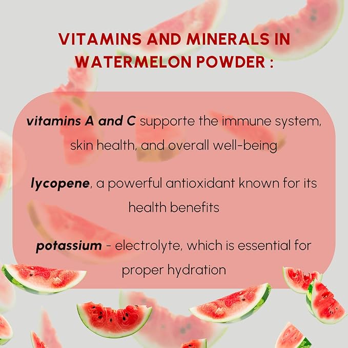 Watermelon Powder 8 oz, Natural Powder for Beverages, Cooking