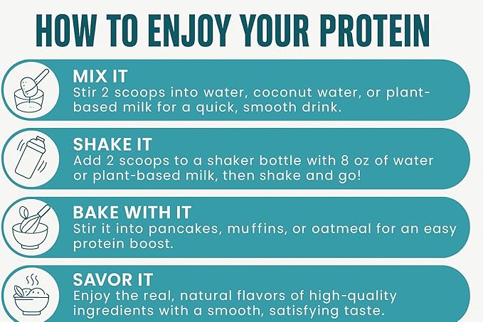 TOZZY Organic Vegan Protein Powder, Vanilla | 8 Servings | 20g Plant-Based Pea Protein | 5 Simple Ingredients | 0g Sugar | Keto | Gluten- & Dairy-Free (8 Ounce)