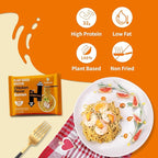Hethstia High Protein Ramen Soup Chicken Flavor, 6-Pack Instant Ramen Noodles Chicken Broth, 32g Plant-Based Protein, Vegan, Non-GMO, Low Fat, Egg-Free, Dairy-Free, Pre-Packaged Quick Meal