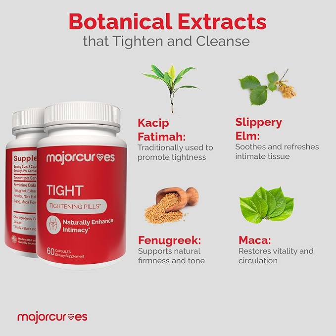 Vaginal Tightening Pills – Feminine Support Supplement for Tone, Moisture & Intimate Wellness – V Rejuvenation & Odor Control with Herbal Extracts – Made in USA