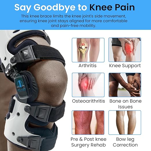 Comfyorthopedic Men & Women UPGRADED OA Unloader Knee Brace, Medial Arthritis Pain & Osteoarthritis Offloader, Best Bone on Bone Cartilage Joint Support L1851 L1843 Built-in Hex Key, Right