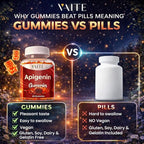 VAITE Apigenin Supplement 150mg - Chamomile Extract Vegan Gummies with Flavonoids, Bioflavonoids & Polyphenols - Plant-Based Relaxation Support - Liposomal Calm Formula - Non-GMO Herbal Mood Balance