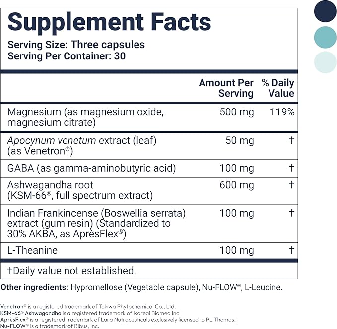 Zenful Sleep 6-in-1 Natural Sleep Aid for Adults Without Melatonin | Deep Sleep Supplement with Ashwagandha KSM-66® and Venetron® | Supports Cortisol Balance & Mood | 90 Capsules