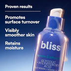 Bliss Renew & Smooth Night Serum – Glycolic Acid + Polyhydroxy Acid Exfoliating Serum – Resurfaces Skin, Smooths Texture & Brightens Tone Overnight – 1 Fl Oz