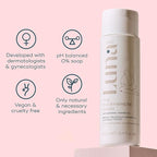 Luna Daily Intimate Feminine Wash, Coconut & Lactic Acid Formula | pH-Balanced Body Wash for Women |Nourishing Cleanser for Pregnancy, Postpartum & Sensitive Skin | Gentle & Maternity-Safe, 250ml